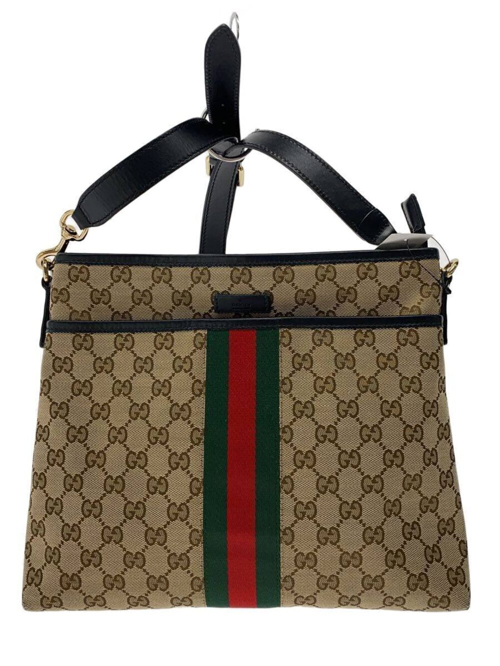 Gucci GG canvas web messenger shoulder bag Web Brown